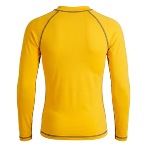 Unisex Full <b>Sleeve</b> Rash Guard Yellow Quick Dry Spandex Polyester Sport <b>Top</b> Adult <b>Swim</b> Wear UPF50+ Anti-Bacterial - Product Image 3