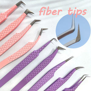 Vired Impex Vente Chaude Pince à Cils en Acier Inoxydable à Pointe en Fibre Dentelée Antistatique Durable 8-20mm Option Logo Personnalisé Vente en Gros - Product Image 5