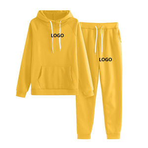 Conjunto de Sudadera con Capucha y Pantalones de Chándal de 2 Piezas para Mujer, Color Sólido, Corte Holgado, Informal, para Todas las Temporadas, con Bolsillo - Product Image 5