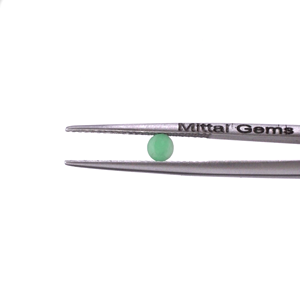 Émeraudes zambiennes naturelles, rondes calibrées de 5 mm, pierres précieuses facettées naturelles, prêtes à l'emploi pour la création de bijoux. - Product Image 2