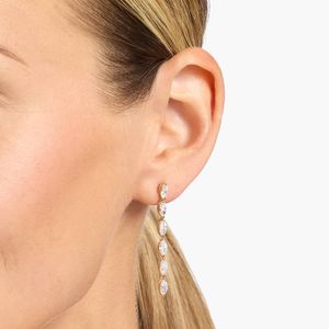 ต่างหูเพชรทรงมาร์คีส์ทองคำขาว 14K เพชรเพาะเลี้ยง - Product Image 4