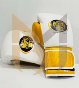 Guantes Profesionales de Boxeo, Color Blanco Dorado, Sin Marca, para Combate, Sparring y Entrenamiento - Product Image 4