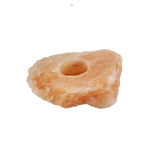 Support de bougie en pierre de sel de cristal sculpté à la main, en pierre naturelle, agate, pierre précieuse, pour la guérison, vente en gros - Product Image 1