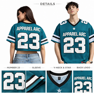 เสื้อเจอร์ซีย์วาร์ซิตี้สีเขียวอมฟ้าแบบยูนิเซ็กซ์ รุ่น 23 ผ้าตาข่ายระบายอากาศ สไตล์สตรีท สปอร์ต ท็อปส์ สหรัฐอเมริกา ขายส่งจำนวนมาก - Product Image 2