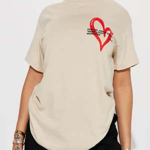 Productos Más Vendidos, Camisetas para Mujer con MOQ Bajo, Tela Suave, para Uso en Verano y al Aire Libre, Camisetas para Mujer con Talla Personalizada - Product Image 2