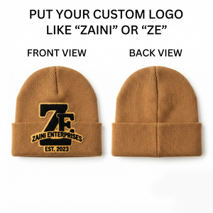 Gorro de Punto Acrílico Premium para Hombre, 220 GSM, Cálido para Invierno, con Parche de Logotipo Bordado Personalizado, Múltiples Colores, Estilo Urbano - Product Image 1