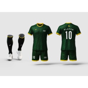 Ensembles d'uniformes de football professionnels pour hommes, 100 % polyester, tissu respirant, col rond, manches courtes, impression par sublimation personnalisée - Product Image 2