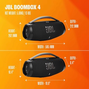 Boombox 4-Most <b>Powerful</b> Portable Waterproof Speaker with Massive Pro Sound, Up to 34 Hours of Playtime,Multi-Speaker Connection - Product Image 6