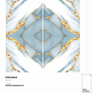 Azulejos de Porcelana Elite Glossy Bookmatch, Tamaño 60x120cm, 600x1200mm, 24x48 Pulgadas, Diseño Premium con Aspecto de Mármol para Paredes y Pisos Interiores - Product Image 1