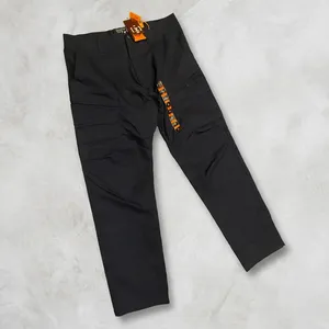 Pantalones Cargo Negros para Hombre al por Mayor, Ropa de Trabajo Táctica, Multibolsillos, Corte Recto, para Senderismo al Aire Libre, Ligeros, Transpirables, 100% Algodón - Product Image 5