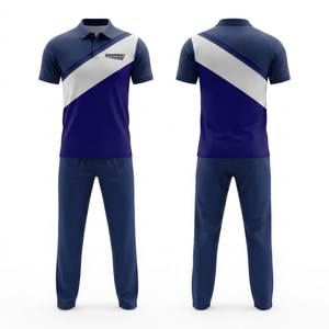 <b>Cricket</b> Uniform Set Breathable Lightweight Unlimited Sublimation Design Options | Men Women Adult <b>Cricket</b> Wears Polo Shirt - Product Image 2