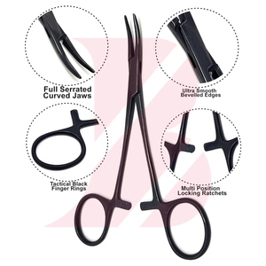 Pinzas Hemostáticas Kelly Curvas con Mordazas Totalmente Dentadas, Nuevo Producto de Alta Calidad, Instrumento Quirúrgico Personalizable - Product Image 2