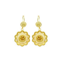Ensemble de pendentifs tendance plaqué or 14K 18K 24K, motif floral africain, turc, Dubaï, Habesha, éthiopien, érythréen, traditionnel, pour mariée