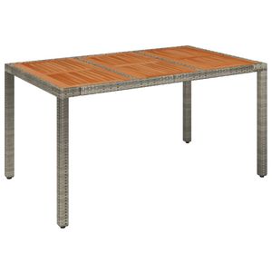 Ensemble de salle à manger de jardin en rotin PE gris avec grands repose-pieds réglables - Product Image 4