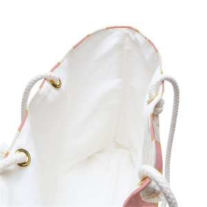 Bolsa de Viaje de Fin de Semana a Rayas Rosa y Dorado, Bolso de Playa Pastel, Gran Capacidad, Bolso de Mano para Mujer, para Vacaciones - Product Image 5