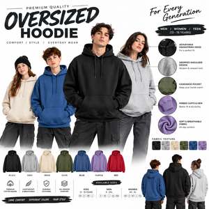 Sweat-shirt à capuche unisexe en coton 100% imprimé, écologique, coupe classique, avec poches latérales, design 2-en-1, idéal pour l'hiver - Product Image 1