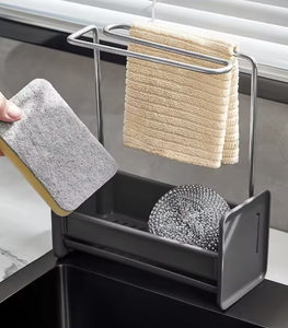 OEM/ODM Vietnam Custom Stainless Steel Sponge Holder Dishcloth <b>Drain</b> <b>Rack</b> Kitchen Towel Storage Organizer - Product Image 4