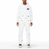 Ensemble de survêtement empilé à coupe évasée pour hommes, style streetwear, pantalon de jogging et veste oversize, vêtements décontractés, vente en gros