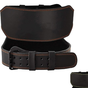 High quality gym leather belt weightlifting waist support fitness bodybuilding heavy duty durable adjustable Waist Belt - Product Image 3