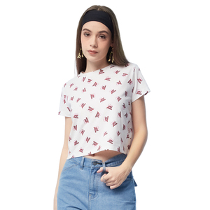 T-shirt court de luxe pour femme, manches courtes, imprimé à carreaux, design personnalisable, respirant, écologique, idéal pour les températures chaudes, Pakistan - Product Image 1