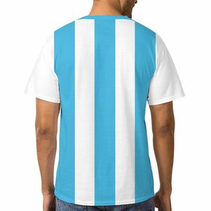 Camiseta de Fútbol de Argentina para Hombre, Manga Corta, Cuello Redondo, Transpirable, de Poliéster, Ropa Deportiva para Adultos - Product Image 4