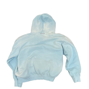 Sweat à capuche personnalisé vintage délavé à l'acide pour homme, en coton épais, coupe oversize, streetwear, bleu uni, fabricant - Product Image 2