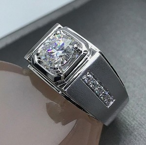 Anillo de Compromiso de Moissanita Tallada, Plata de Ley 925, Chapado en Oro Blanco, Joyería Fina, Elegante, Minimalista y de Lujo - Product Image 4