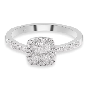 Anillos de Compromiso Clásicos Hechos a Mano en Oro Blanco Sólido de 18K con Certificación IGI de Alta Calidad, Anillos de Boda con Engaste Pavé de Diamantes Preciosos - Product Image 6