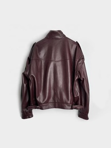 Chaqueta de Motocicleta de Cuero para Hombre, Chaqueta de Cuero de Manga Larga, Estilo Otoñal, Ropa de Motociclista - Product Image 4