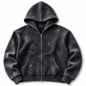 Low MOQ Heavyweight Cotton <b>Zip</b> Hoodie Custom Men's Fashion <b>Zip</b> Hoodie for Global Wholesale - Product Image 5
