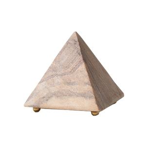 Escultura de pirámide de mármol pulido, Pirámides de mármol caqui, pirámide de cristal de piedra - Product Image 2