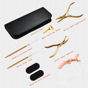 ชุดคีมต่อผมโลหะสีทอง สำหรับติดตั้งและถอดออก พร้อมกระเป๋าพกพา - Product Image 4