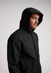 Custom Supplier <b>Black</b> Men Hiking <b>Windbreaker</b> Jacket Lightweight Waterproof Softshell Jacket Outerwear Training Windproof Jacket - Product Image 3