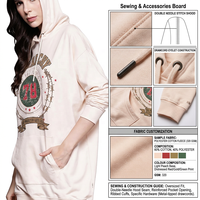 Sweat à capuche graphique pour femme en polyester et coton molletonné 320 GSM, impression numérique, logo personnalisé, marque privée