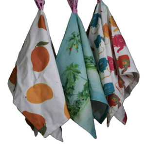 Paño de Cocina de Algodón Orgánico Gris, Precio Económico al por Mayor, Secado Rápido, Logotipo Personalizado, Ecológico, Reciclado, con Diseño Floral - Product Image 3