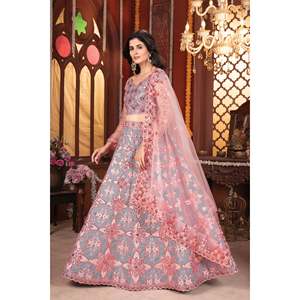 Most Beautiful and Trending Wedding Apparel Lehenga Choli with Thread Embroidery - Product Image 3