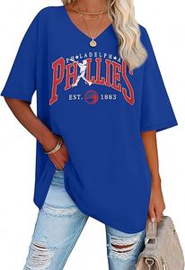 Camiseta de Béisbol para Mujer, Camiseta a Rayas para Mamá de Jugador de Béisbol, Jersey con Cuello en V, Camiseta para el Día del Partido - Product Image 3