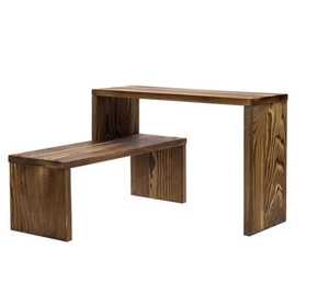 Estante plegable de madera para libros, diseño minimalista, organizador de almacenamiento de un solo nivel para libros y archivos - Product Image 3