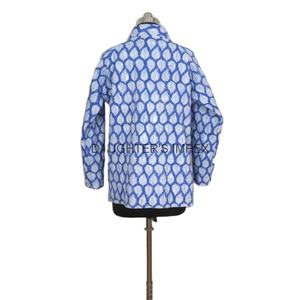 Manteaux réversibles vintage indiens écologiques pour femmes, vestes courtes matelassées en coton bohème, ceinture, imprimé en bloc, hiver - Product Image 5