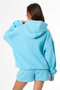 Ensemble de luxe deux pièces pour femme : sweat à capuche et short, couleur unie personnalisée, tricot décontracté, technique brodée, 2 pièces, shorts vierges - Product Image 4
