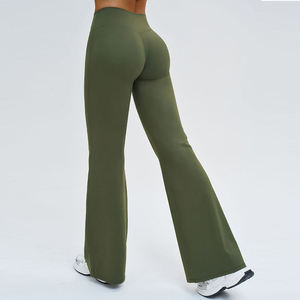 Pantalons de yoga à jambe droite avec taille haute, effet liftant des hanches, respirants et à coupe large, idéaux pour l'exercice et la remise en forme des femmes - Product Image 5