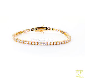 Hip Hop 925 Sterling Silver Square Tennis Bracelet Étanche Moissanite Diamant Haute Qualité Bijoux pour Unisexe pour les Fêtes - Product Image 2