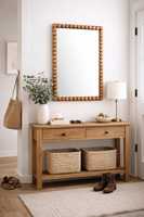 Miroir mosaïque décoratif moderne avec couleur personnalisable orange/terracotta, bois MDF, fer, épaisseur 12 mm