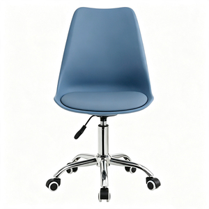 Modern Adjustable Height Swivel Office Chair, PP Shell with PU Cushion, Metal Base Rolling <b>Computer</b> <b>Desk</b> Chair - Product Image 5