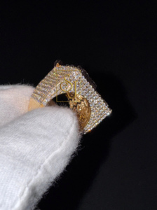 Anillo de campeonato ostentoso de moissanita helada para hombre, trampa personalizada de plata 925, diseño de letras de estilo Hip Hop para el hogar, regalo para él y ella - Product Image 3