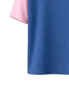 T-shirt à manches raglan bleu rose pour homme, décontracté, été, col rond, respirant, mélange de coton, doux, confortable, léger, à porter au quotidien - Product Image 6