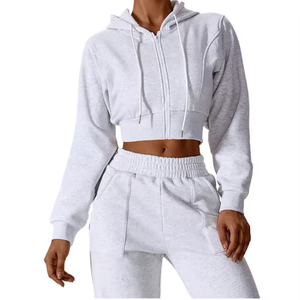 Wholesale women's zip <b>hoodie</b> Soft <b>workout</b> <b>hoodie</b> Private Label cotton <b>hoodie</b> Export Ready - Product Image 1