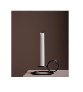 Portavelas de hierro minimalista contemporáneo, perfecto para la decoración interior moderna, el comedor y la iluminación ambiental suave. - Product Image 3