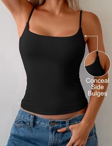Camiseta sin mangas premium para mujer, transpirable, mezcla de algodón, tirantes finos, elástica, sin mangas, ropa interior básica, ropa de estar por casa, personalizada - Product Image 6