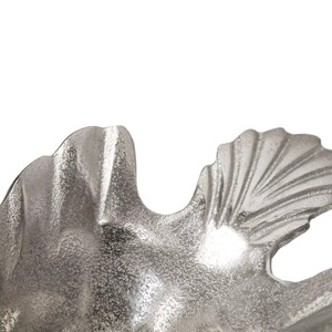 ชามโลหะรูปนกทำมือ ดีไซน์ร่วมสมัย จานเสิร์ฟตกแต่ง ผิวสีเงินไม่เคลือบ - Product Image 5